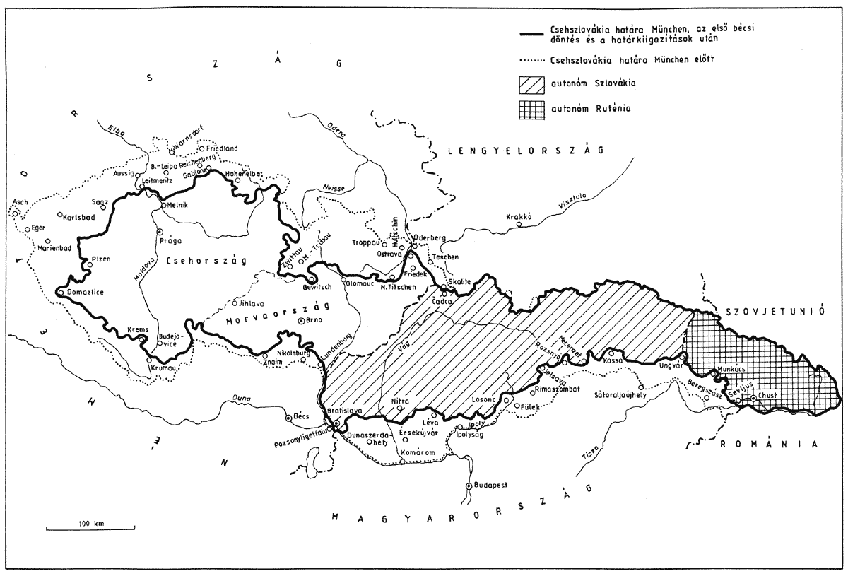 Карта чехословакии 1938